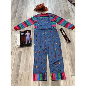Men’s Chucky Halloween costume with wig and knife size L/XL